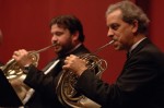 dsc_0319short Westchester Philharmonic orchestra committee chair and principal horn, Peter Reit (right). Also pictured, Will De Vos. Photo by Susan Farley